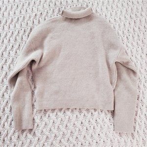 RETROD Oversized Beige Knit Mock Sweater- M- New *without tags*